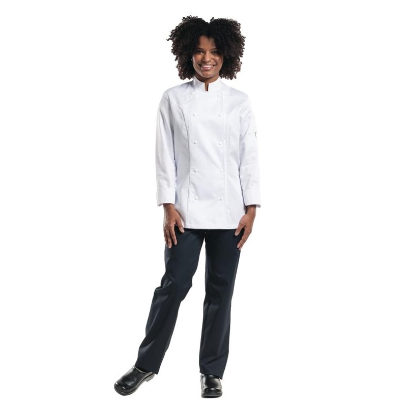 Pantalon de cuisine stretch femme Chaud Devant Skinny noir S - Gastronoble - B519-S