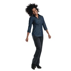 Chemisier femme denim stretch Chaud Devant bleu XS - Gastronoble - B542-XS