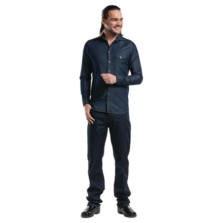 Chemise homme denim stretch Chaud Devant bleue S - Gastronoble - B543-S