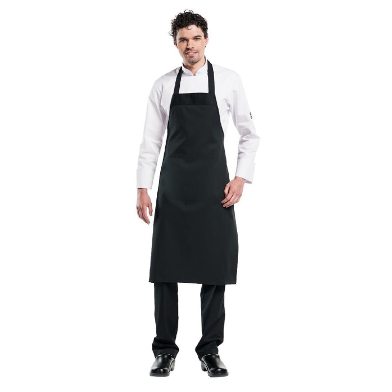 Tablier bavette Chaud Devant BasiX noir - Gastronoble - BA038
