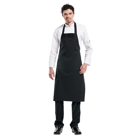 Tablier bavette Chaud Devant BasiX noir - Gastronoble - BA038