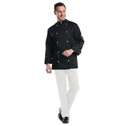 Veste de cuisine mixte Chaud Devant Firenze noire XXL - Gastronoble - A081-XXL