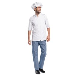 Veste de cuisine mixte Chaud Devant Monza manches courtes blanche S - Gastronoble - B502-S