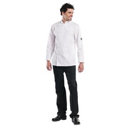 Veste de cuisine mixte Chaud Devant Hilton Poco manches longues blanche 3XL - Gastronoble - B506-XXXL