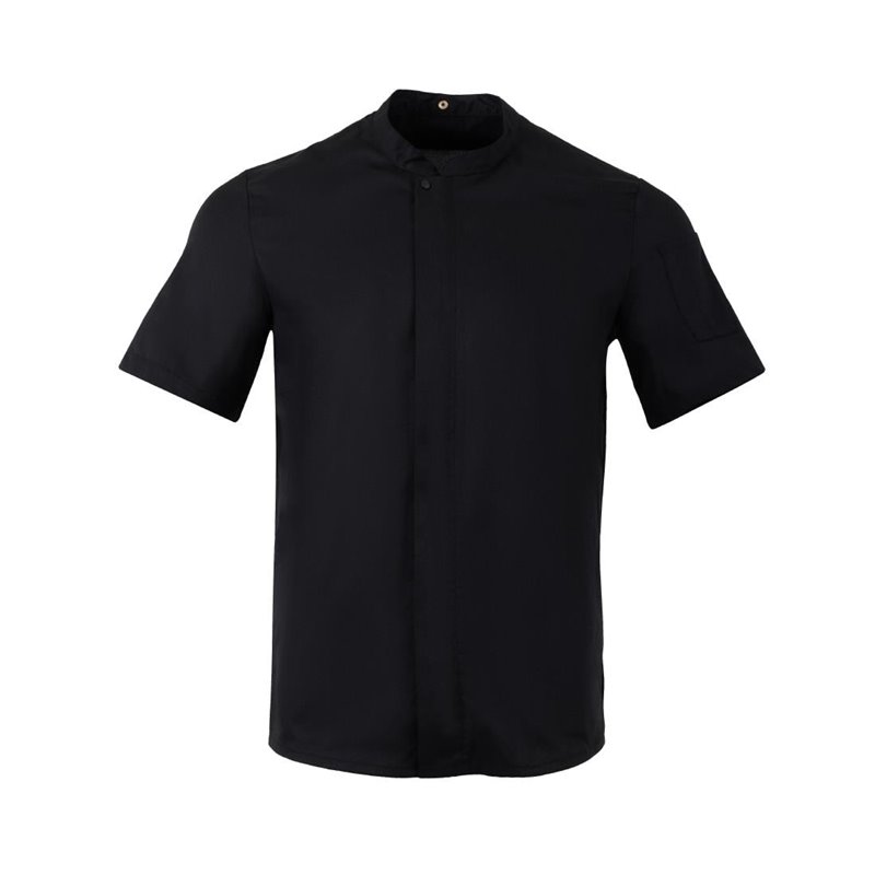 Veste de cuisinier en maille &agrave; manches courtes Southside Harlem noire S - Gastronoble - BA115-S
