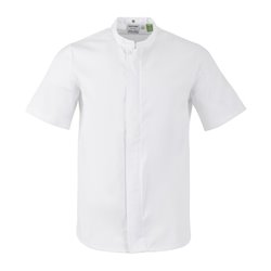 Veste de cuisinier en maille &agrave; manches courtes Southside Harlem blanche M - Gastronoble - BA116-M