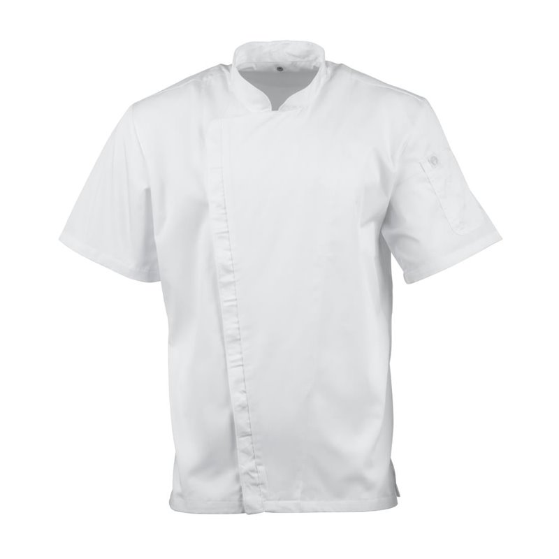 Veste de cuisinier &agrave; manches courtes Chef Works Cannes L - Gastronoble - BB669-L