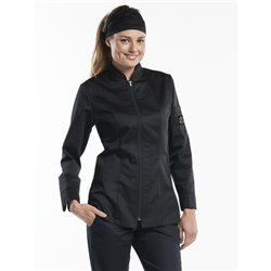 Veste de cuisine femme Chaud Devant Monza noire M - Gastronoble - H624-M
