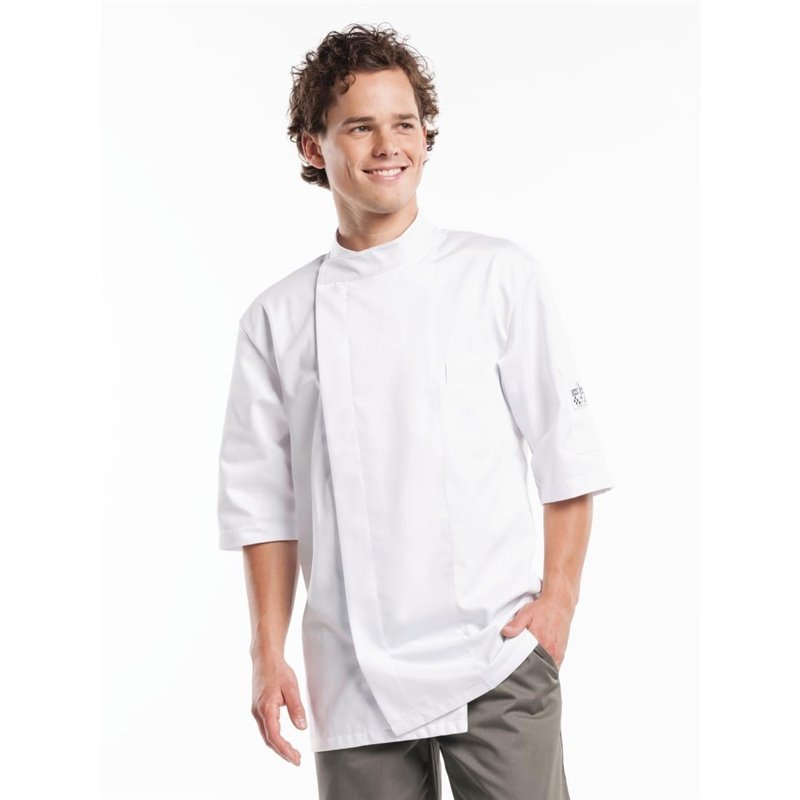 Veste de cuisine manches courtes Chaud Devant Bacio blanche S - Gastronoble - H632-S
