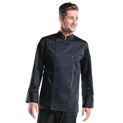 Veste de cuisine Chaud Devant Roma noire XXL - Gastronoble - H783-XXL