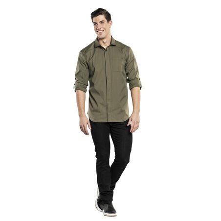 Chemise homme UFX Chaud Devant verte 3XL - Gastronoble - BA137-3XL