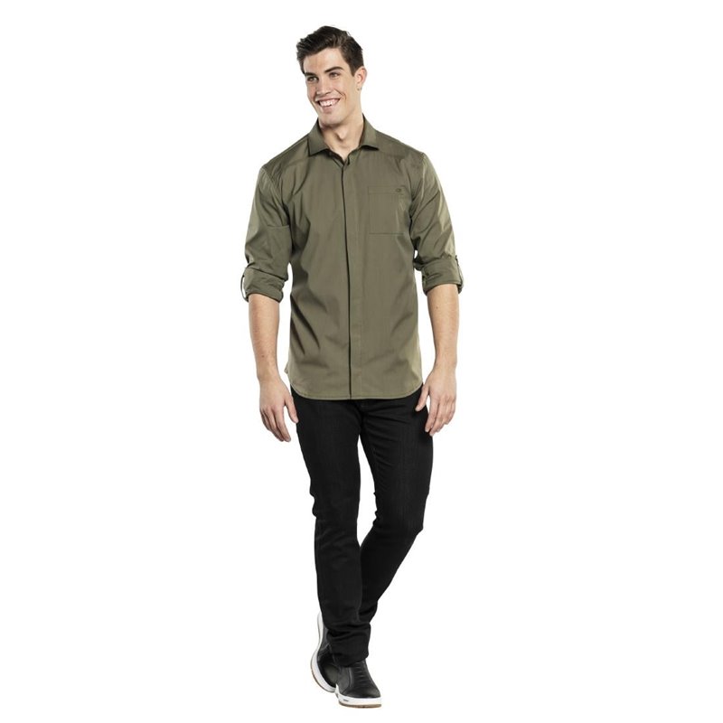 Chemise homme UFX Chaud Devant verte M - Gastronoble - BA137-M