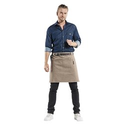 Tablier mixte Chaud Devant Forene Denim marron 70x50 cm - Gastronoble - BA029