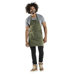 Tablier bavette mixte Chaud Devant Nordic Base vert denim 70x75 cm - Gastronoble - BA035
