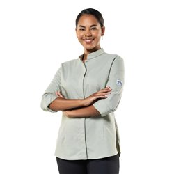 Veste de cuisine femme verte Chaud Devant Nordic taille L - Gastronoble - BA014-L