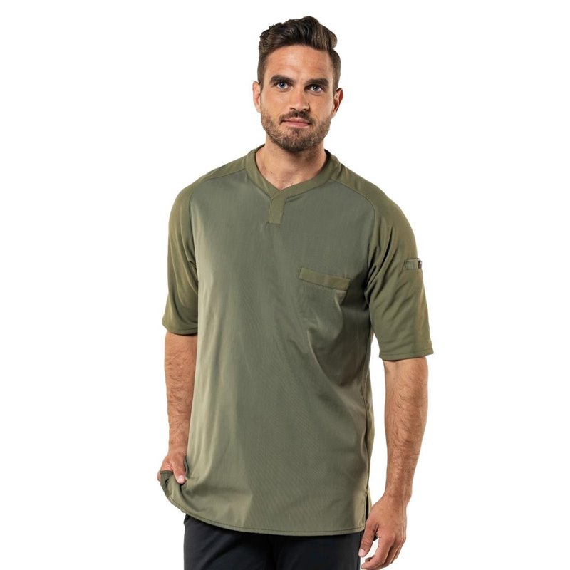T-shirt mixte manches courtes Chaud Devant Valente UFX vert taille S - Gastronoble - BA016-S