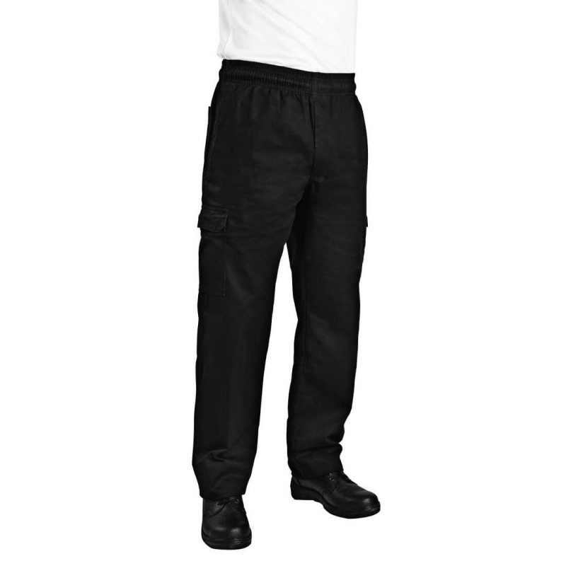 Unisex Chef Works Slim Fit Cargo Pants zwart M