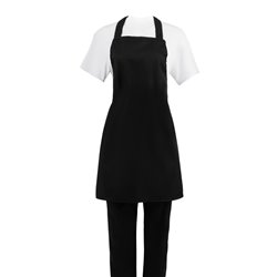 Lot de 2 tabliers bavette en polyester coton noirs Nisbets Essentials - Gastronoble - BB475