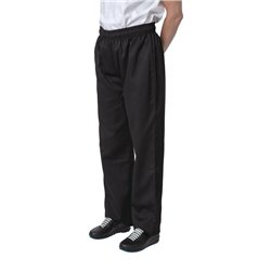 Pantalon de cuisine noir Nisbets Essentials M - Gastronoble - BB477-M