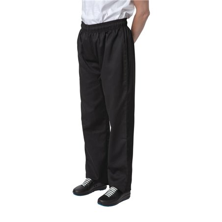 Pantalon de cuisine noir Nisbets Essentials XXL - Gastronoble - BB477-XXL