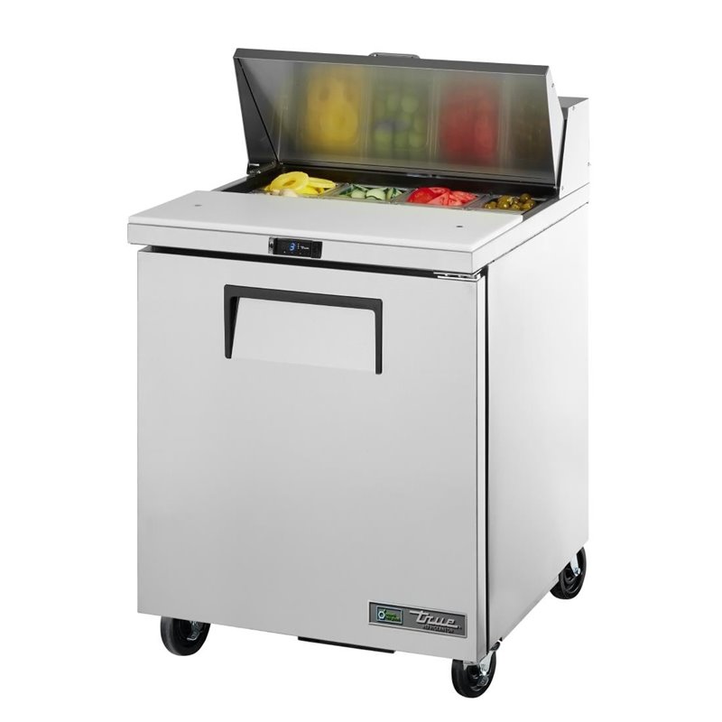 Table de pr&eacute;paration 8 bacs GN 1/6 1 porte True TSSU-27-08-HC - Gastronoble - CK306