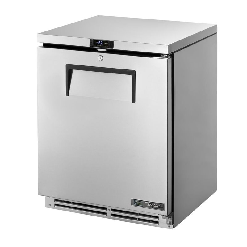 Vitrine n&eacute;gative dessous de comptoir 1 porte battante True 147L TUC-24F-HC - Gastronoble - CK308