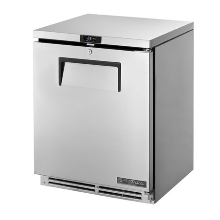 Vitrine n&eacute;gative dessous de comptoir 1 porte battante True 147L TUC-24F-HC - Gastronoble - CK308