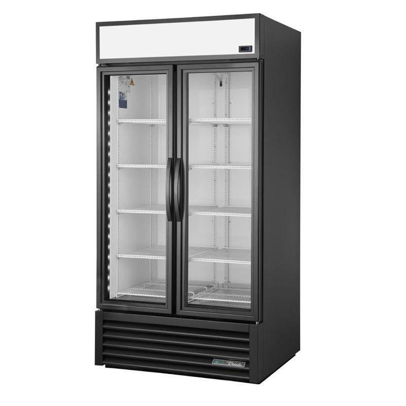 Vitrine positive libre service 2 portes True 991L noire GDM-35-HC~TSL01 - Gastronoble - CW387