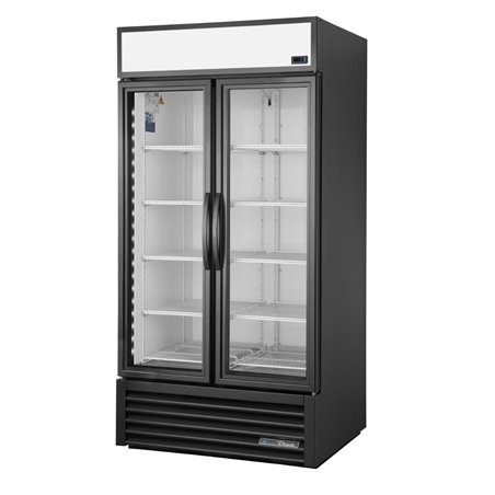 Vitrine positive libre service 2 portes True 991L noire GDM-35-HC~TSL01 - Gastronoble - CW387