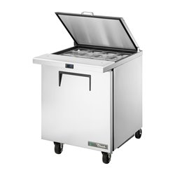 Comptoir de pr&eacute;paration 1 porte True 12 bacs GN 1/6 TSSU-27-12M-C-HC FLID - Gastronoble - CX127