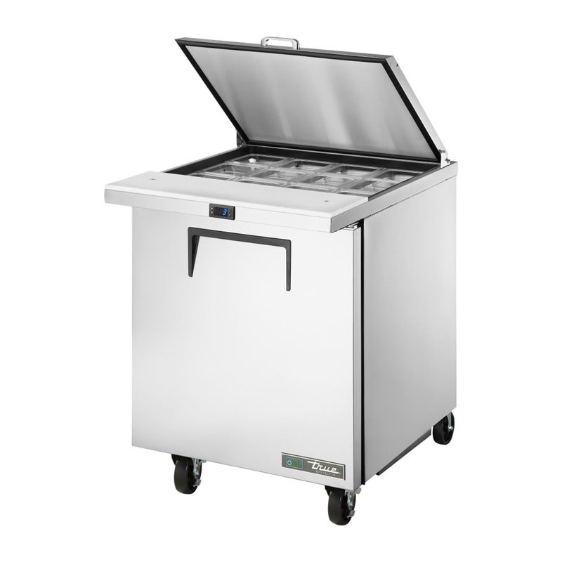 Comptoir de pr&eacute;paration 1 porte True 12 bacs GN 1/6 TSSU-27-12M-C-HC FLID - Gastronoble - CX127
