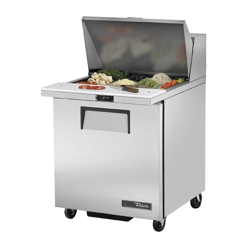Comptoir de pr&eacute;paration 1 porte True 12 bacs GN 1/6 TSSU-27-12M-C-HC - Gastronoble - CX713