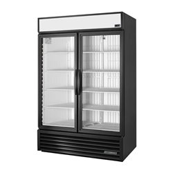 Vitrine r&eacute;frig&eacute;r&eacute;e n&eacute;gative libre service 2 portes True GDM-43F-HC~TSL01 BLK - Gastronoble - CX714