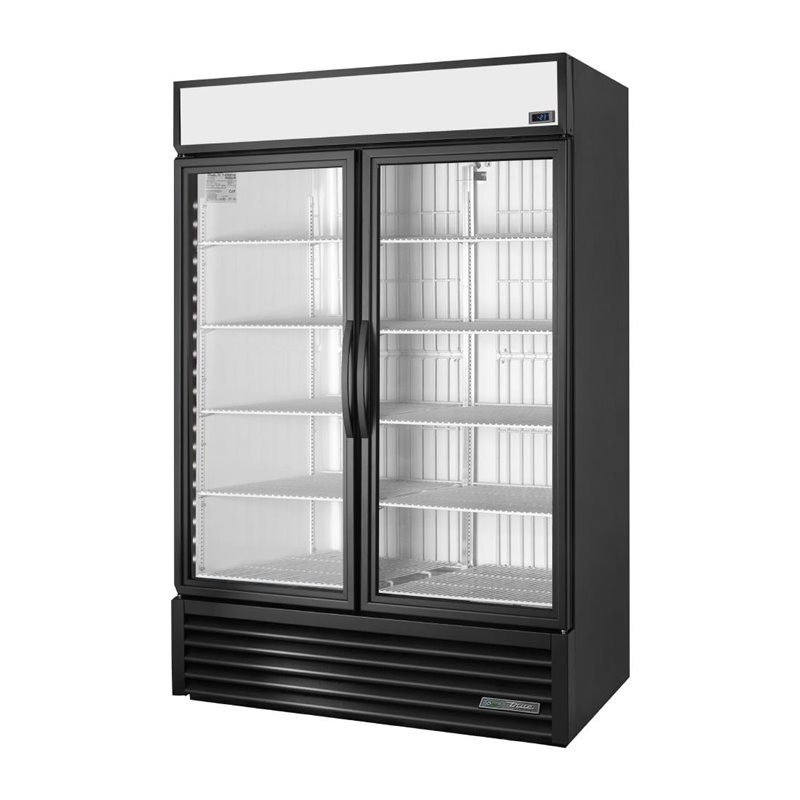 Vitrine r&eacute;frig&eacute;r&eacute;e n&eacute;gative libre service 2 portes True GDM-43F-HC~TSL01 BLK - Gastronoble - CX714