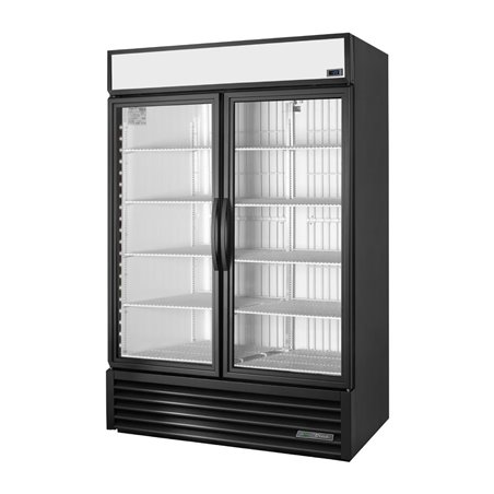 Vitrine r&eacute;frig&eacute;r&eacute;e n&eacute;gative libre service 2 portes True GDM-43F-HC~TSL01 BLK - Gastronoble - CX714