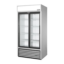 Vitrine positive libre service 2 portes coulissantes True GDM-33-HC-LD ALU - Gastronoble - CX786