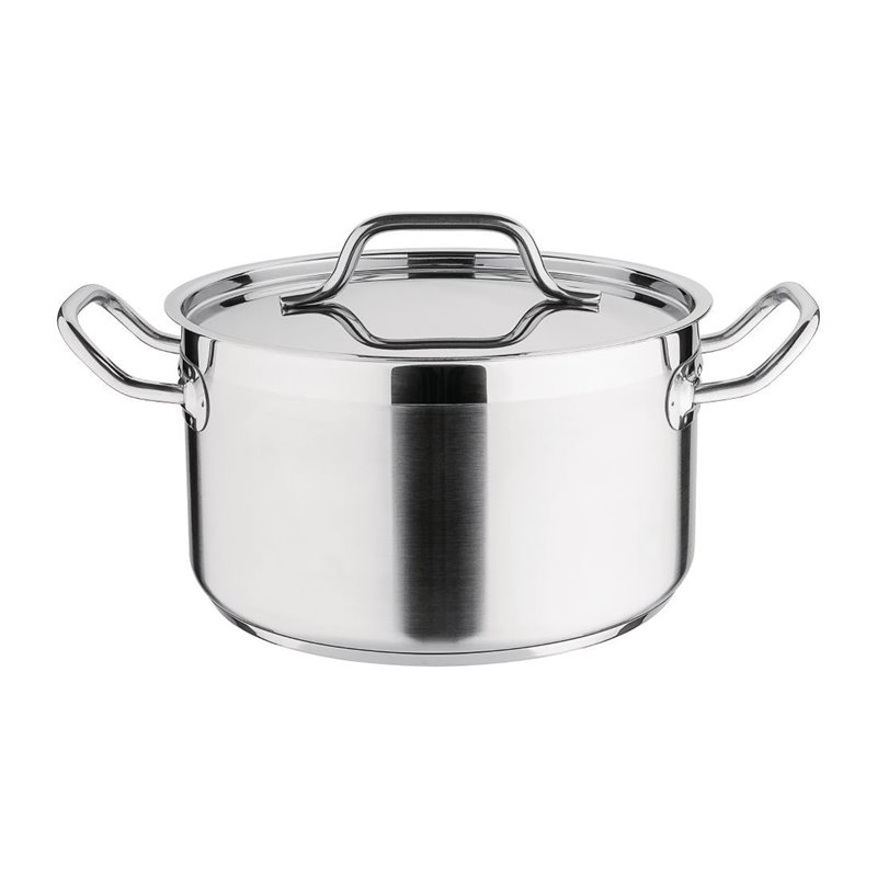 Braisi&egrave;re inox avec couvercle Nisbets Essentials 24 cm - Gastronoble - DB254