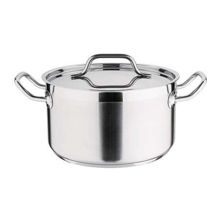 Braisi&egrave;re inox avec couvercle Nisbets Essentials 24 cm - Gastronoble - DB254
