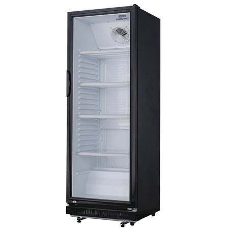 Vitrine r&eacute;frig&eacute;r&eacute;e positive verticale Nisbets Essentials noire 346L - Gastronoble - DG280