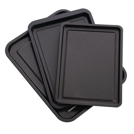Lot de 3 plaques de cuisson antiadh&eacute;sives Nisbets Essentials - Gastronoble - DW097