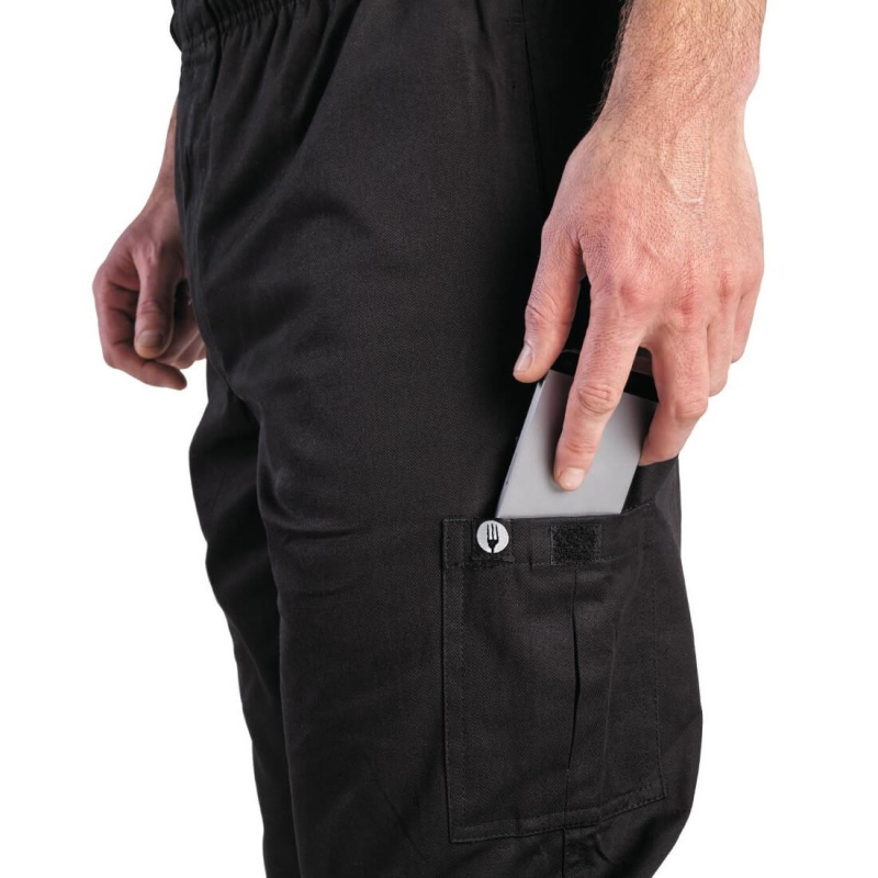 Unisex Chef Works Slim Fit Cargo Pants zwart M