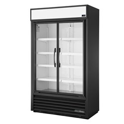 Vitrine r&eacute;frig&eacute;r&eacute;e positive 2 portes True Slimline noire TVM-48SL-HC-VM01 - Gastronoble - FB004