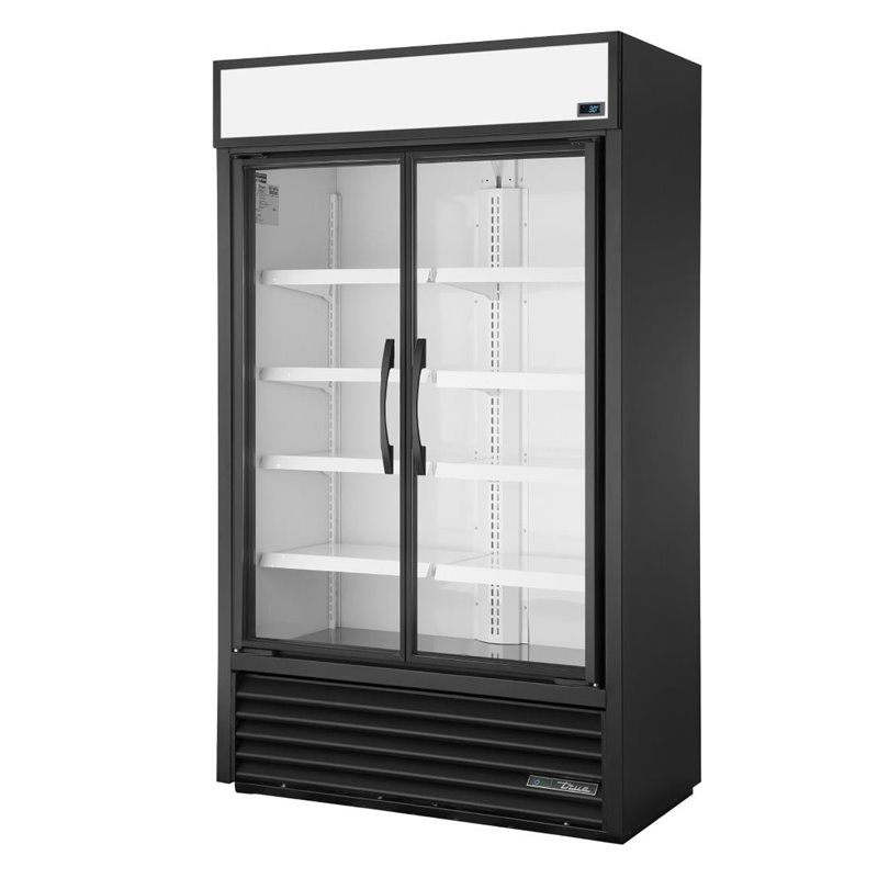 Vitrine r&eacute;frig&eacute;r&eacute;e positive 2 portes True Slimline noire TVM-48SL-HC-VM01 - Gastronoble - FB004