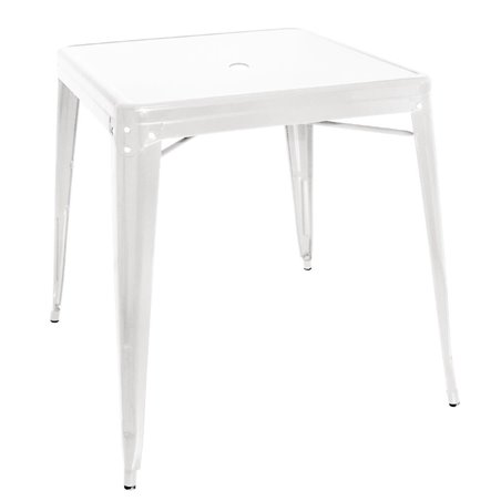 Table carr&eacute;e en acier blanc Bolero Bistro 668mm - Gastronoble - GC869
