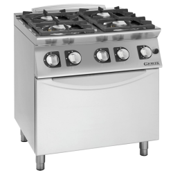 Gasfornuis met open vlammen, 4 branders, gasoven - Giorik -&hellip;
