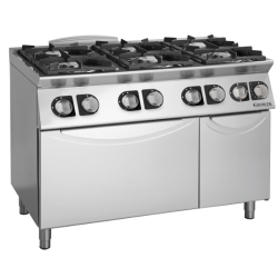 Gasfornuis met 6 branders, elektrische oven en kast -&hellip;