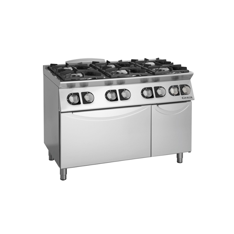 Gasfornuis met 6 branders, elektrische oven en kast - Giorik - ECG760E