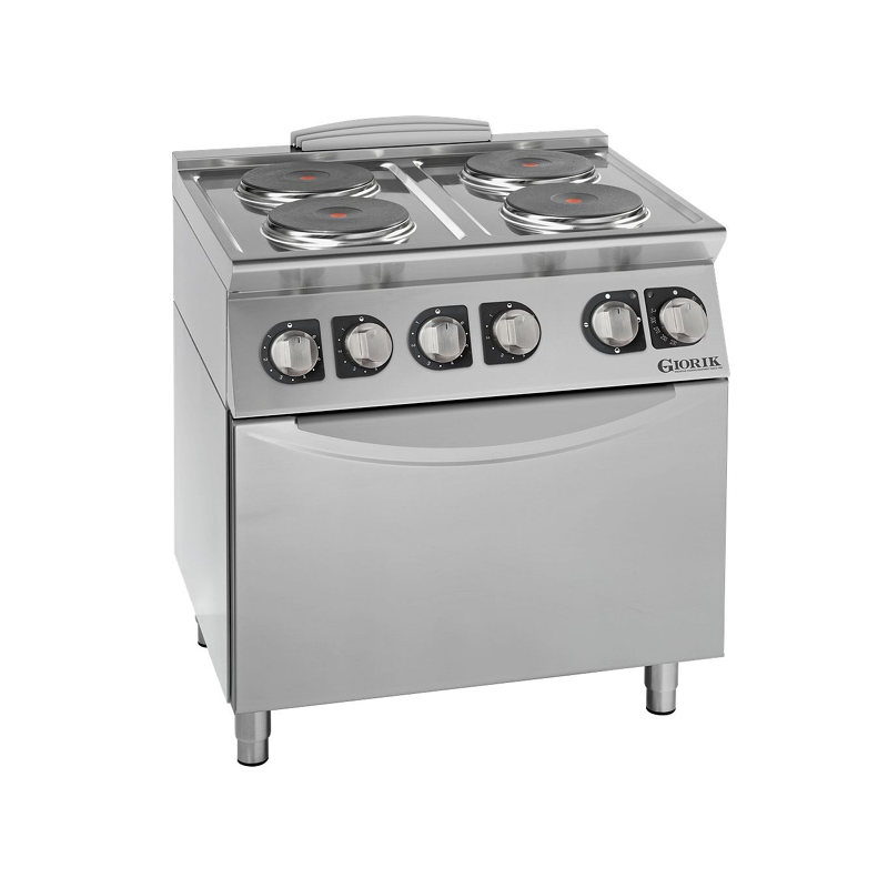 Fornuis elektrische ronde kookplaten, 4 branders, elektrische oven - Giorik - CE74TE