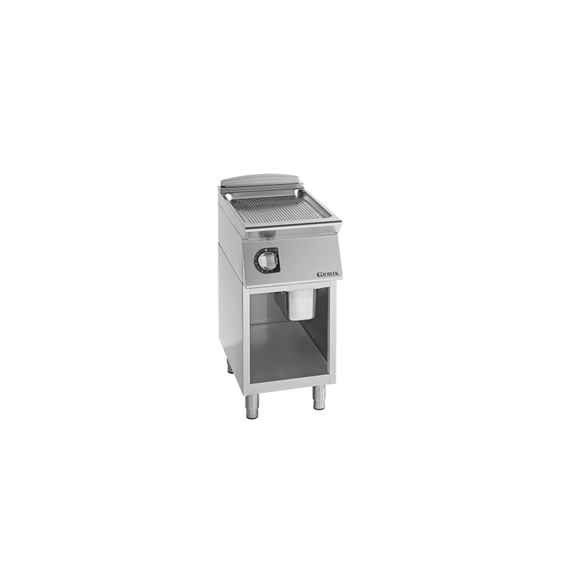 GRILL ELEC SUR COMPARTIMENT OUVERT - PLAQUE RAINUR&Eacute;E CHROM&Eacute;E SATIN&Eacute; - Giorik - FRE72GCRX