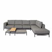 Athene salon de jardin lounge + 2 tables d&rsquo;appoint  -  VEBA  - 586531